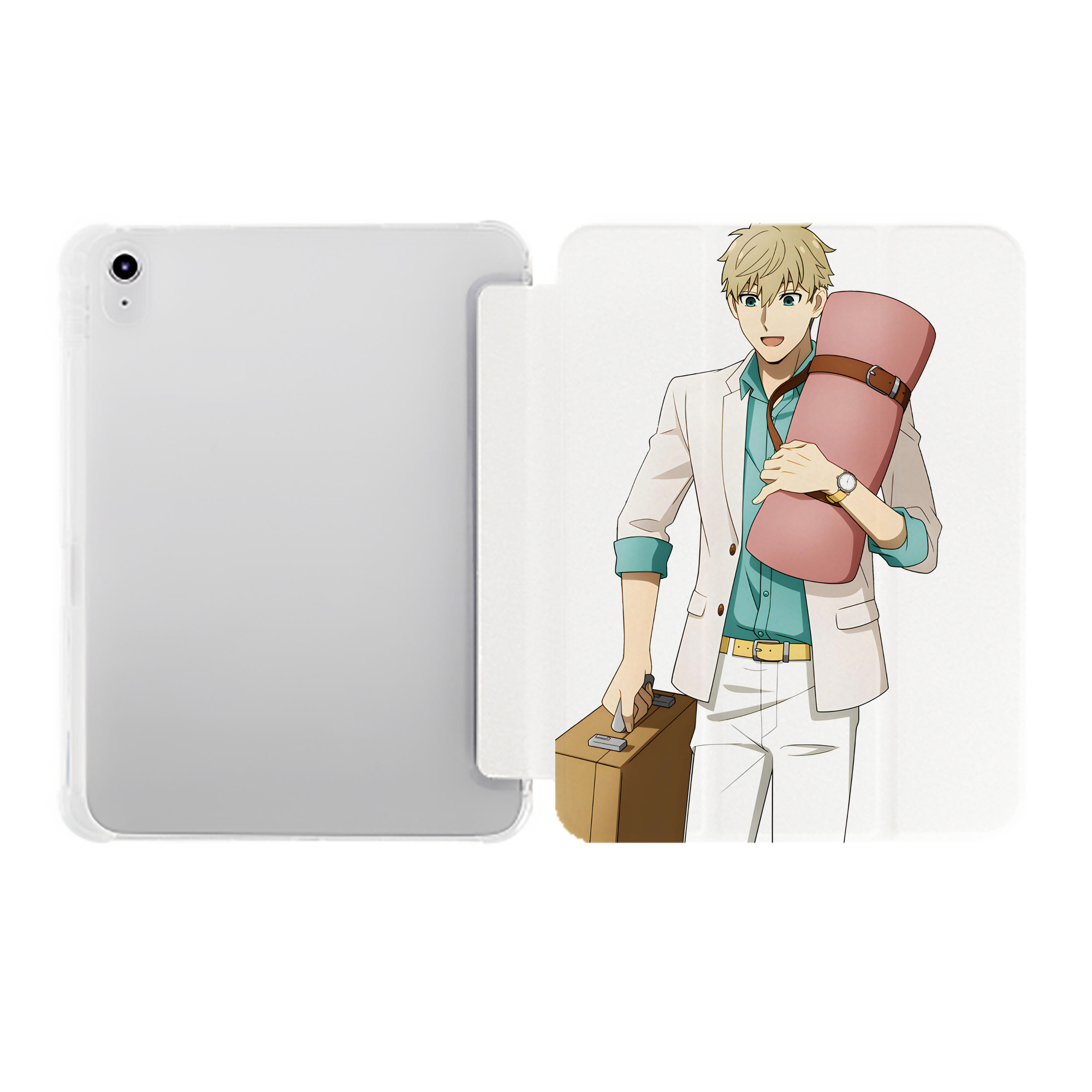 （画像用） SPY×FAMILY间谍家家酒 IPad ケース ペン収納付き 三つ折りスタンド PUレザー×シリコン 対応機種9.5/10.5/10.9インチ